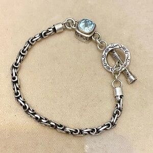 Sterling Silver Sara Blaine Blue Topaz Bracelet 925